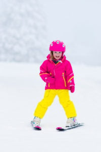 meisje op skis